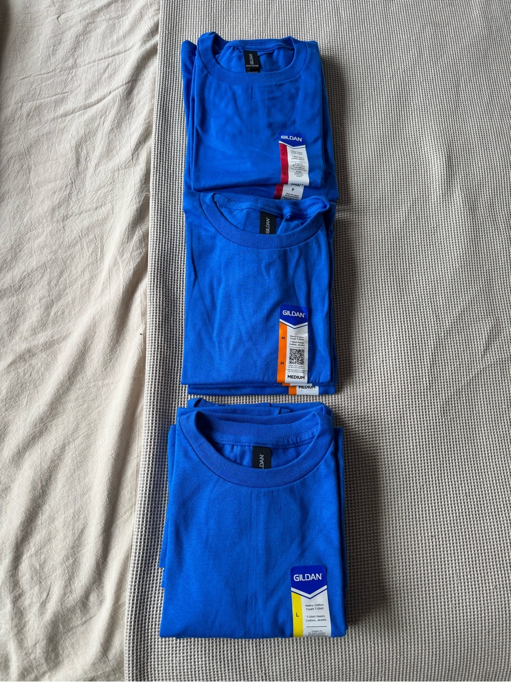 Gildan Kids Bright Royal Blue Short Sleeve Tee - youth small medium large